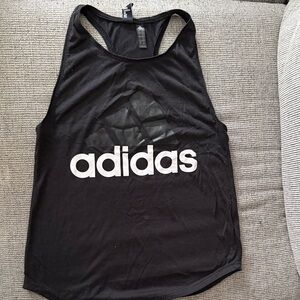 Adidas Black and White Logo Tank